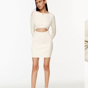 Wilfred Free cut out knit long sleeve mini dress